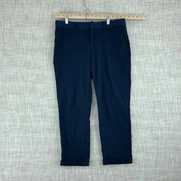 Banana Republic Crop Pants Womens 8 Blue 3648 - Picture 1 of 11